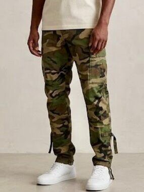 mnml 100% Cotton Camo Utility Cargo Pants SZ 38